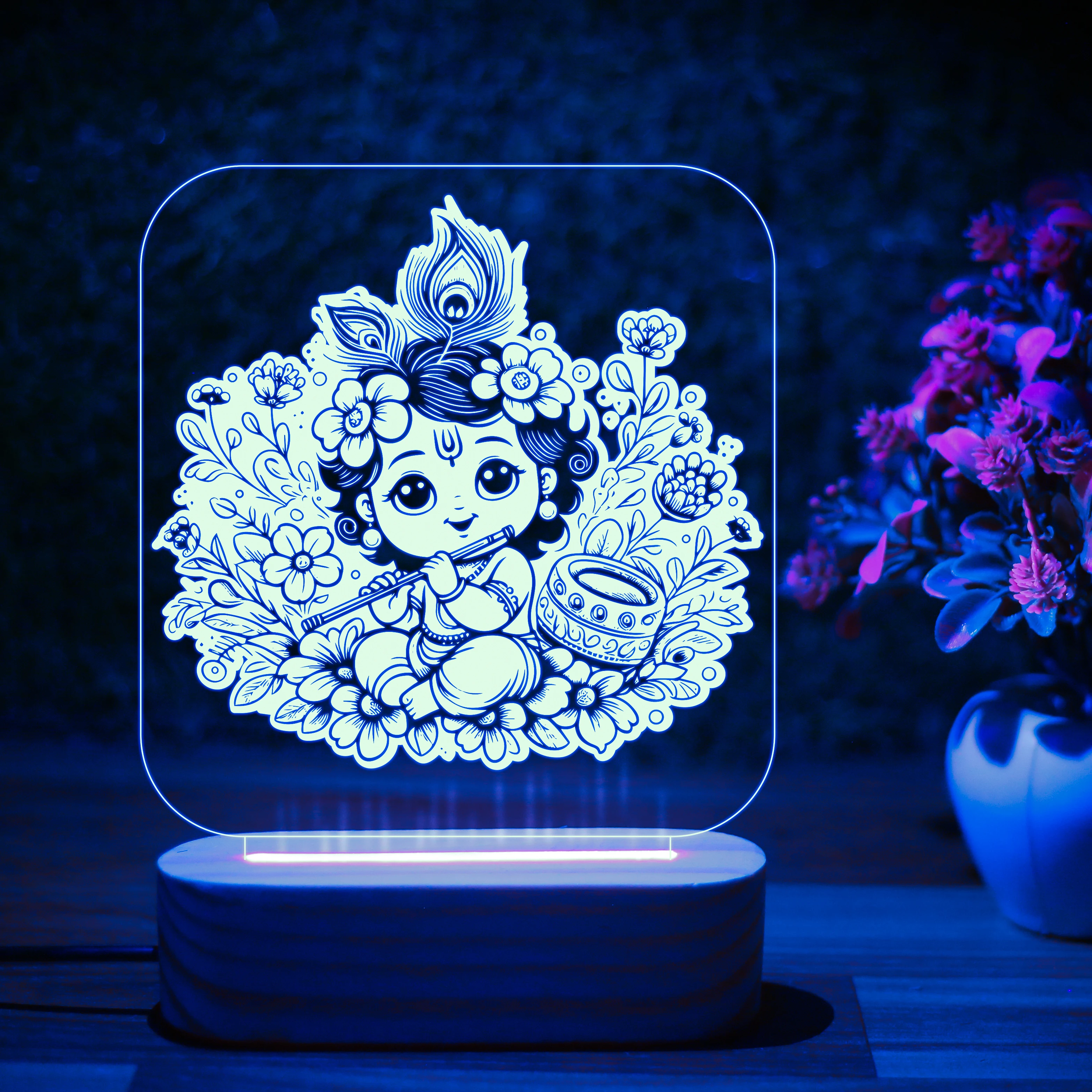 Little Krishna LED Glow Lamp – Divine Light of Love & Joy