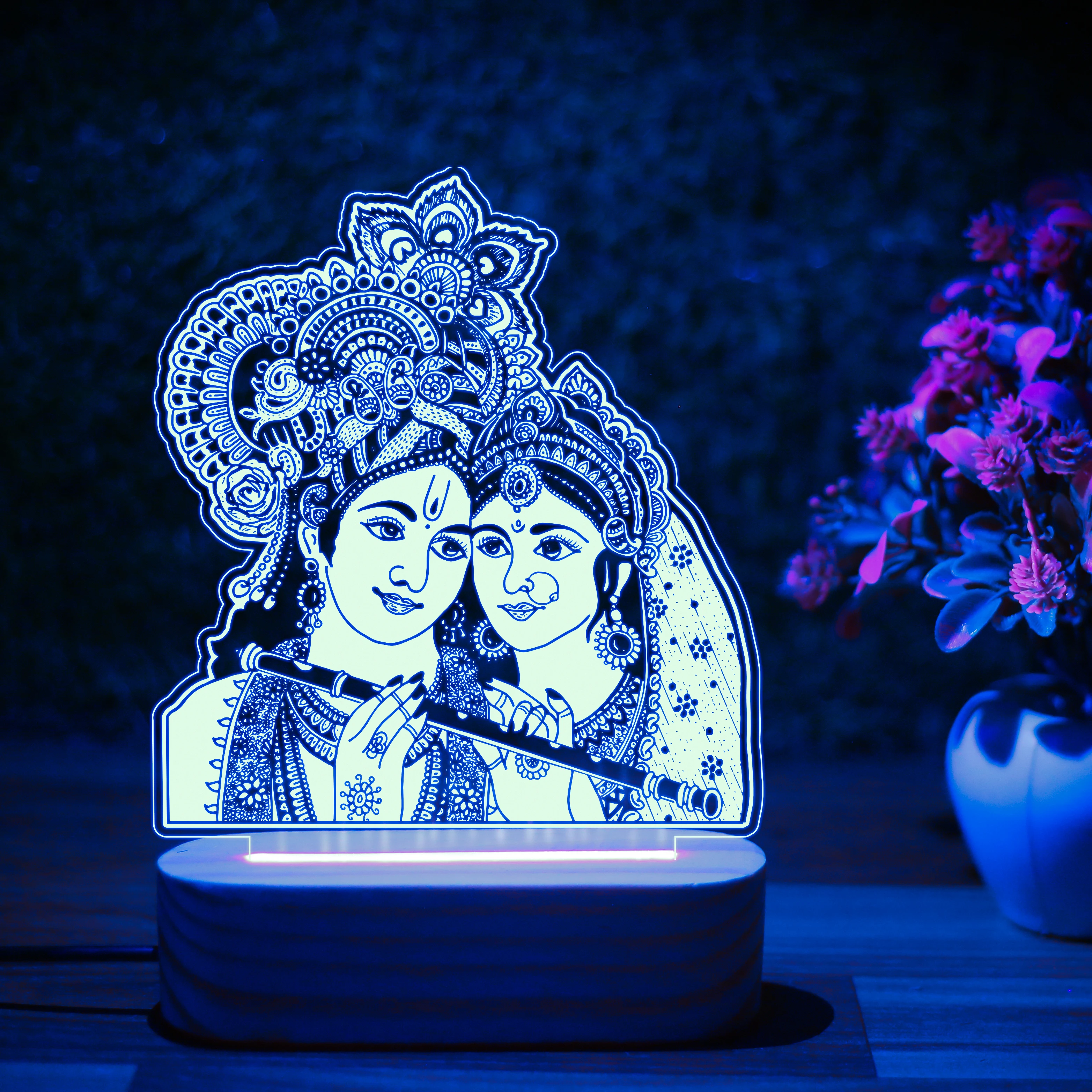 Radhe Krishna RGB – Divine LED Night Lamp